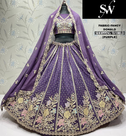 Something different rama green Fancy Lehenga