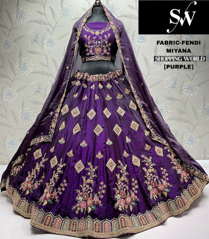 Majestic Rama green Fendi Lehenga