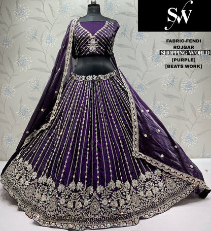 Pretty purple Fendi Lehenga