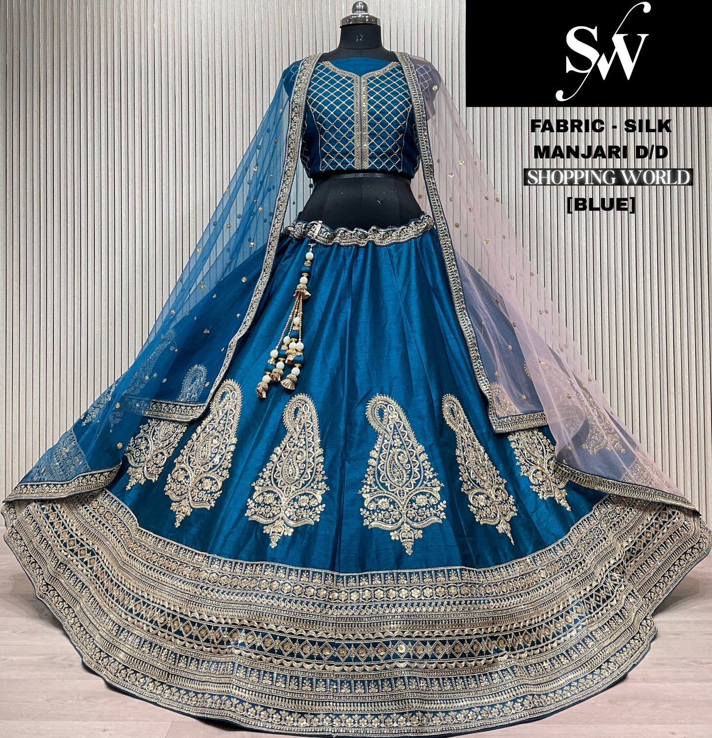 Designer red Silk Lehenga