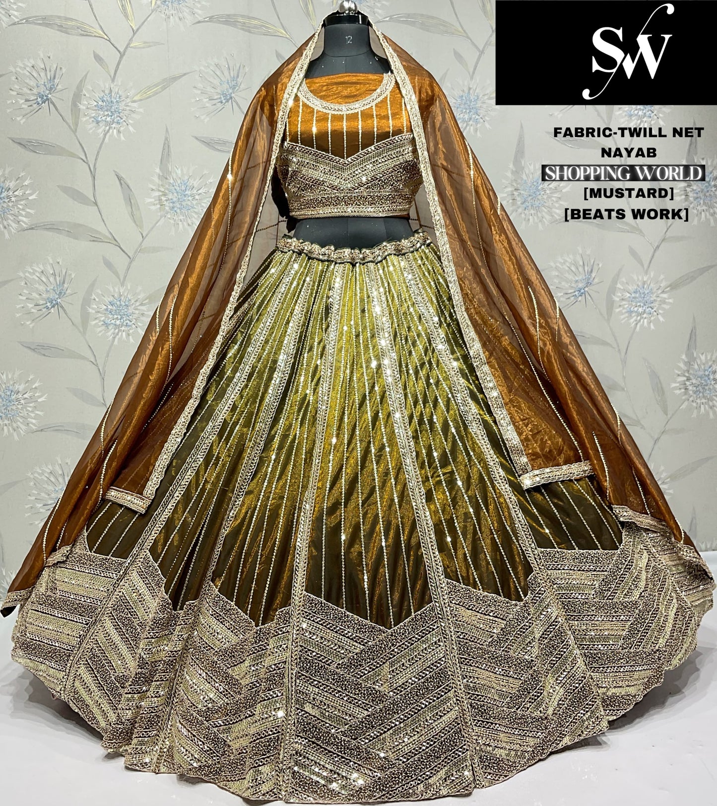 Glamorous purple Twill Net  Lehenga