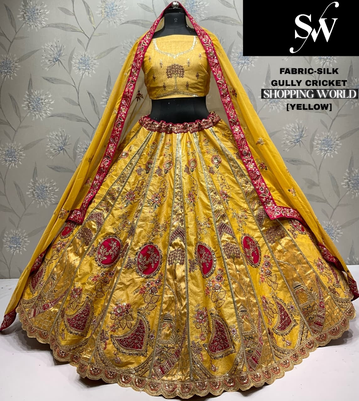 Fantastic yellow Silk Lehenga