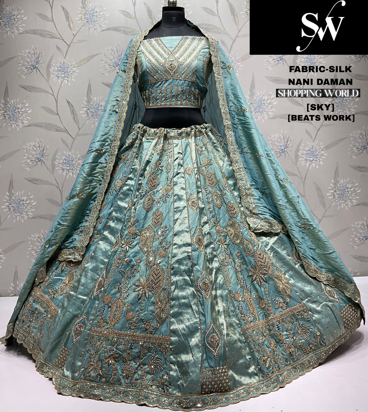 Glamorous Lavender Silk Lehenga