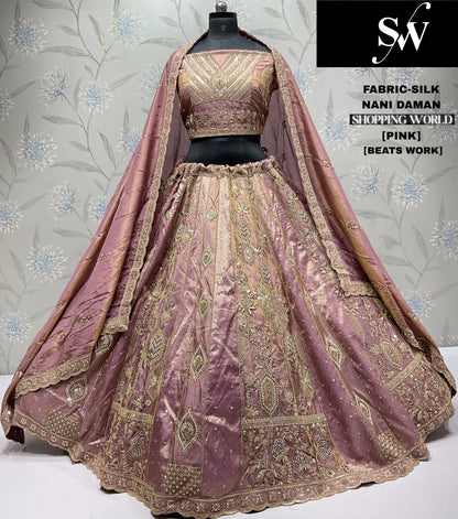 Glamorous Lavender Silk Lehenga