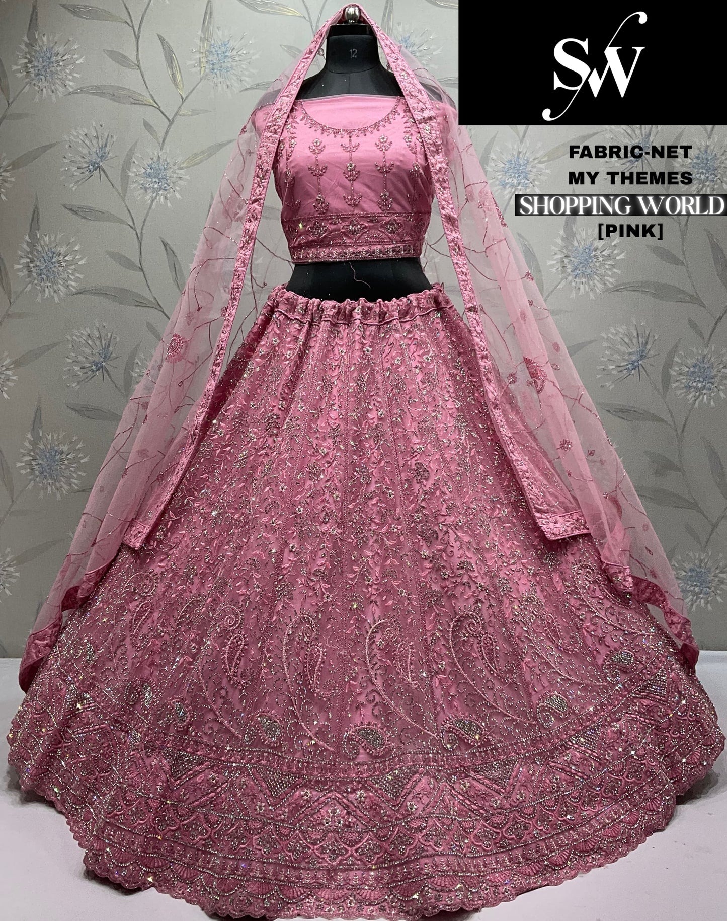 Attractive Grey Net Lehenga