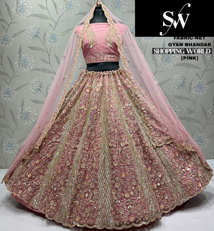 Khoobsurat White Net Lehenga
