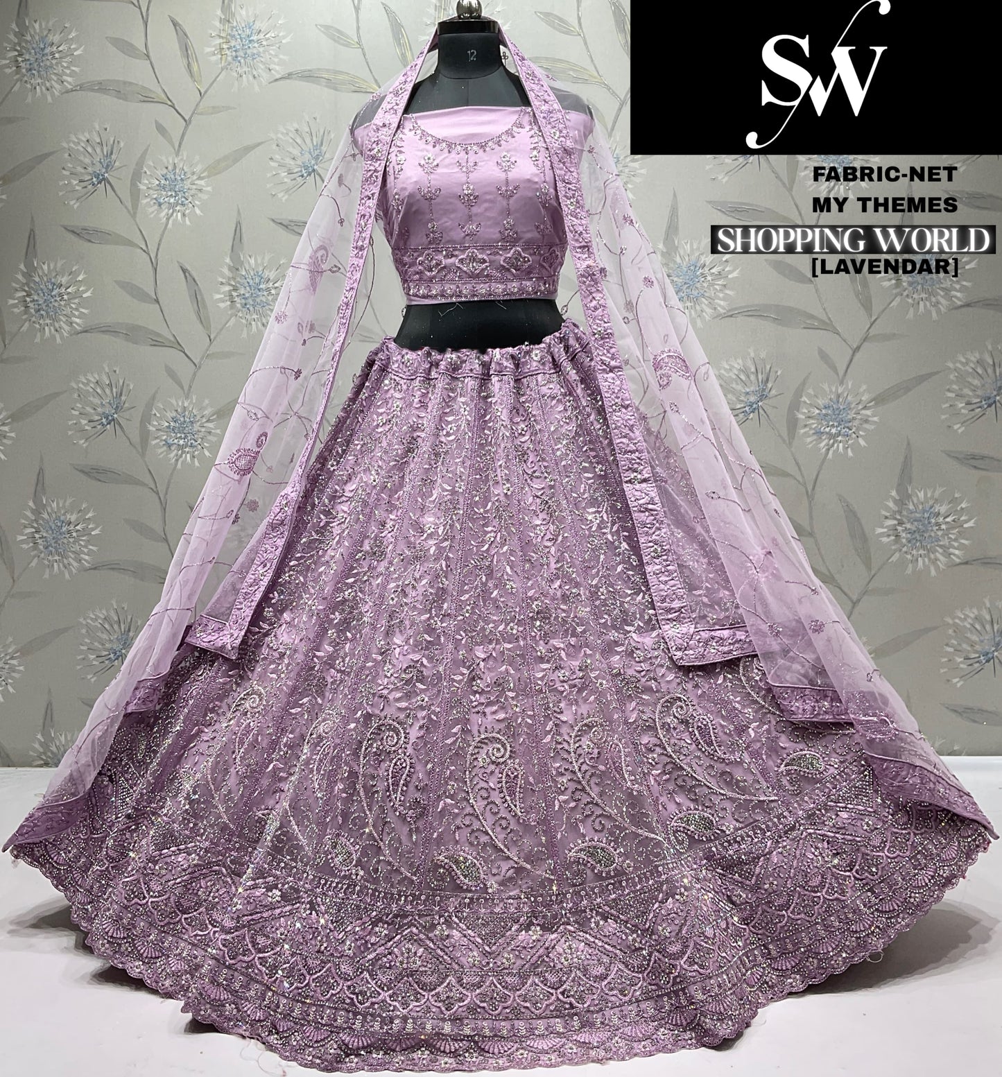 Attractive Grey Net Lehenga