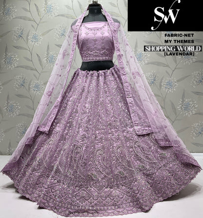 Attractive Grey Net Lehenga