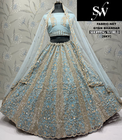 Khoobsurat White Net Lehenga