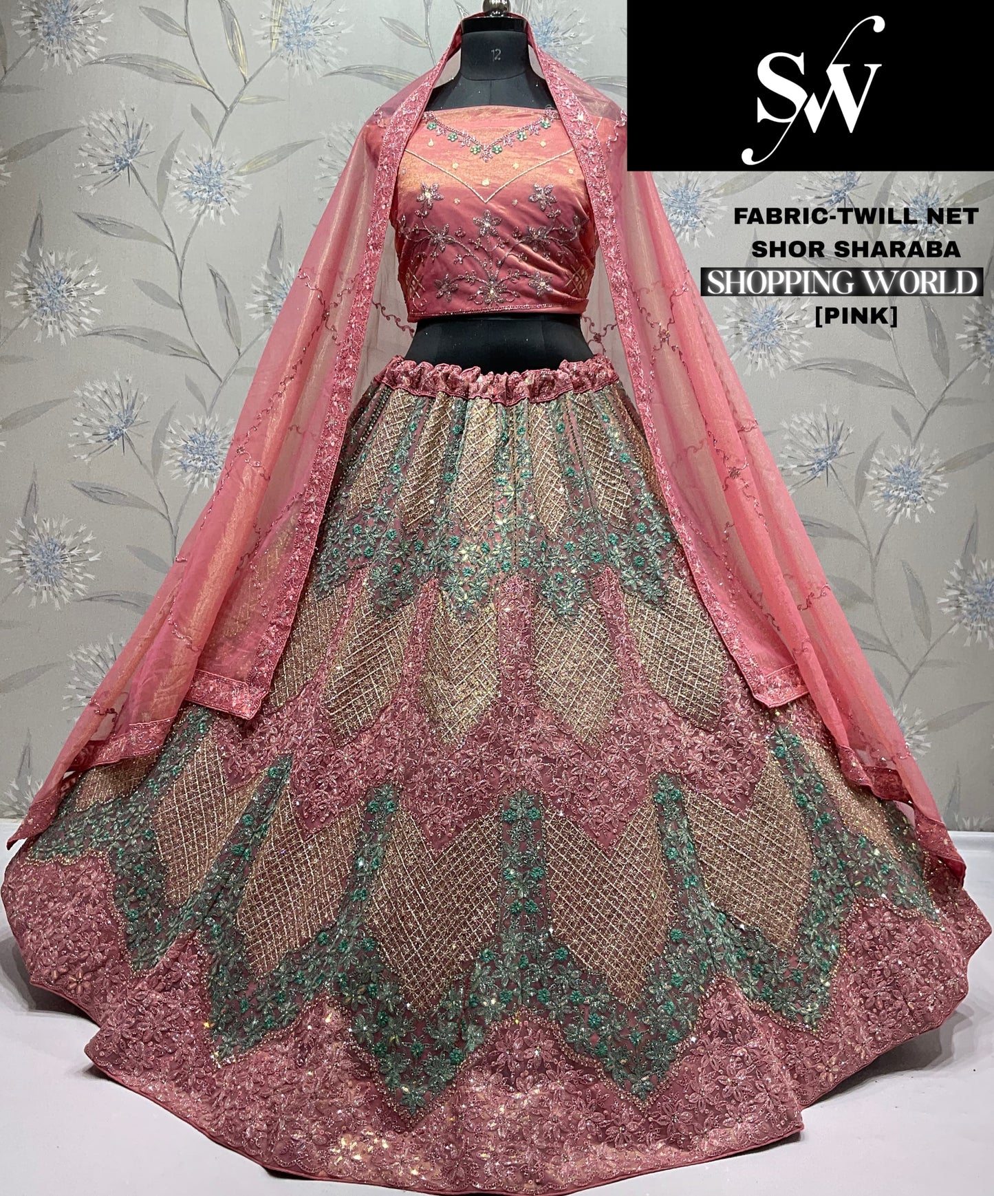 Amazing Lavender Twill Net Lehenga