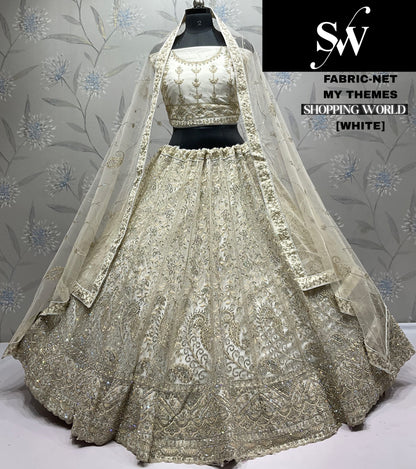 Attractive Grey Net Lehenga