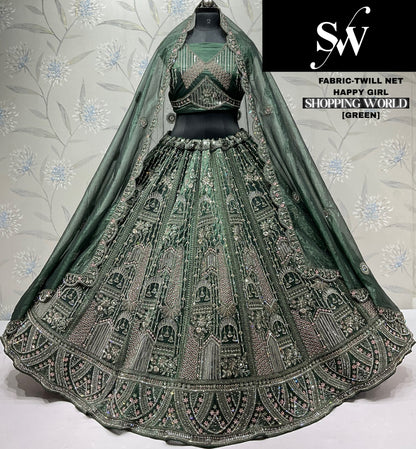 Majestic Lavender Twill Net Lehenga