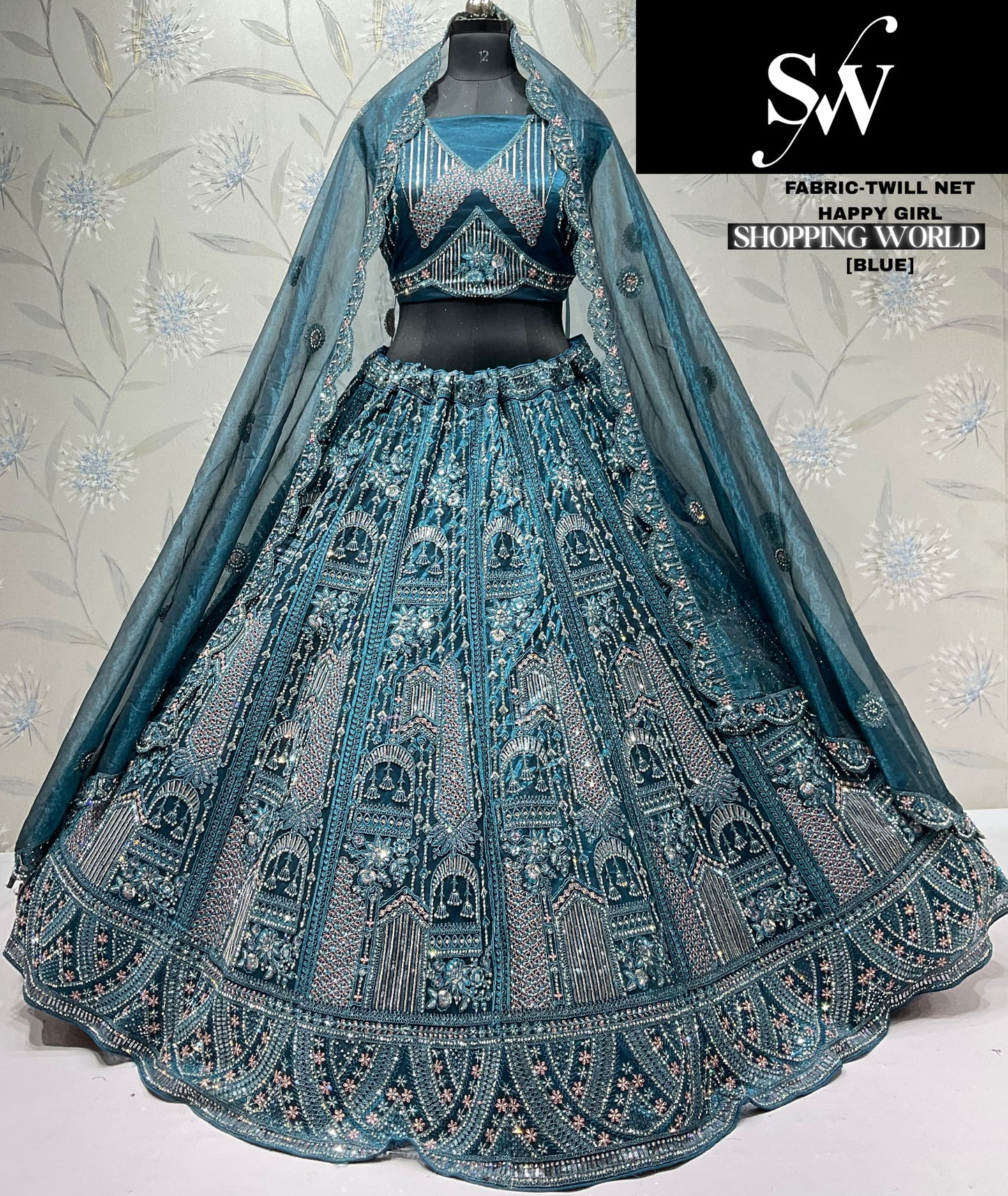 Majestic Lavender Twill Net Lehenga