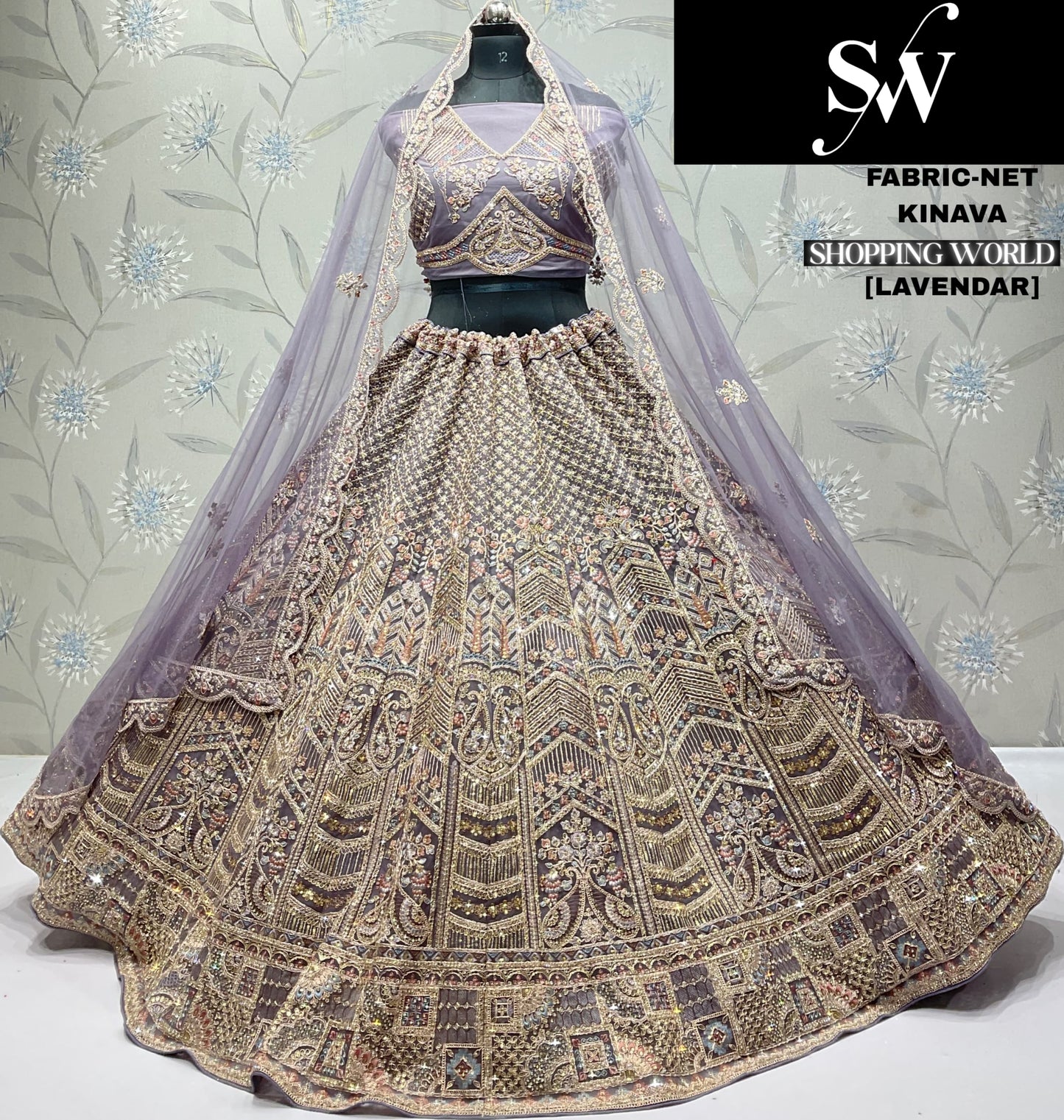 Awesome Chiku golden Net Lehenga