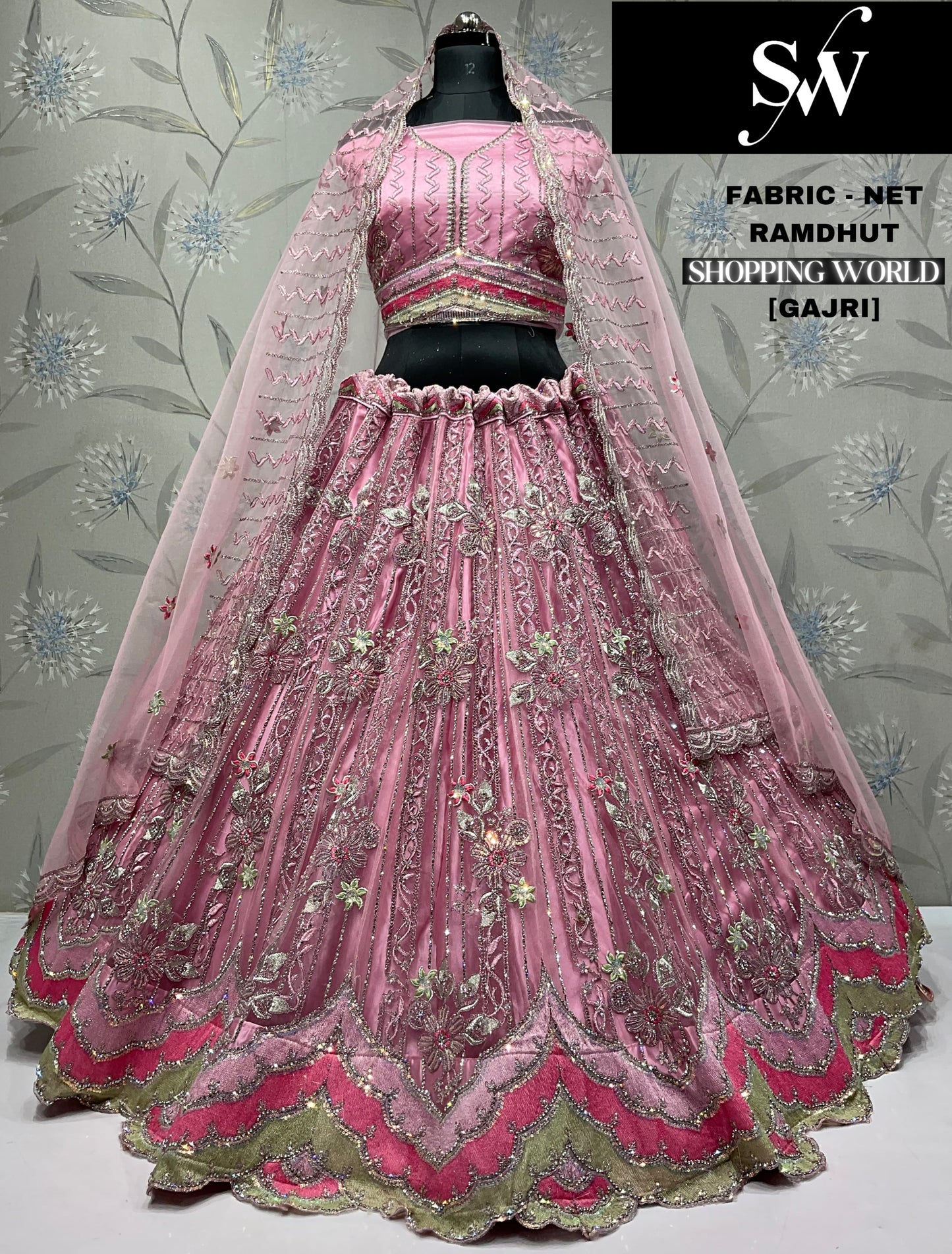Majestic Lavender Net Lehenga