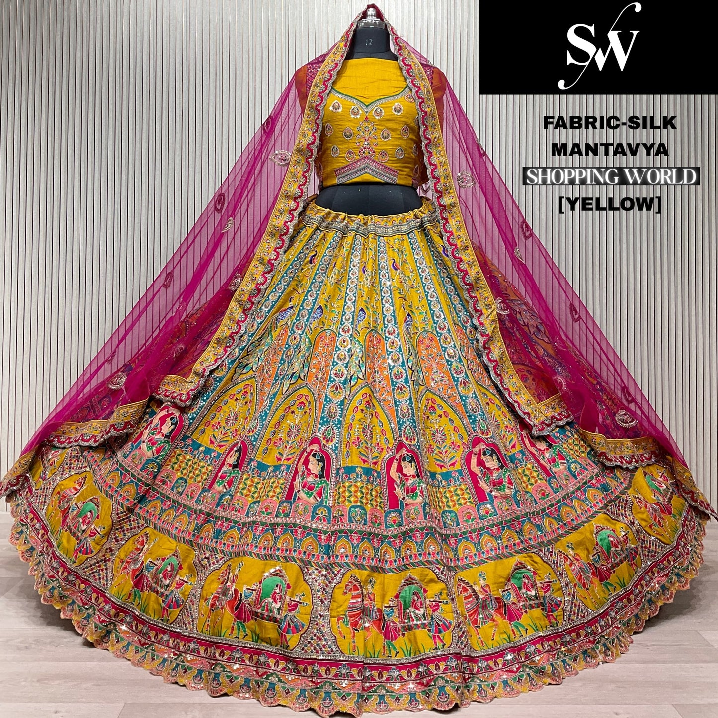 Delightful Rani pink Silk Lehenga
