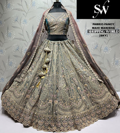 Khoobsurat rust orange peacock Fancy Lehenga