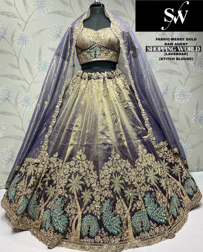 Glamorous Lavender Merry gold Lehenga