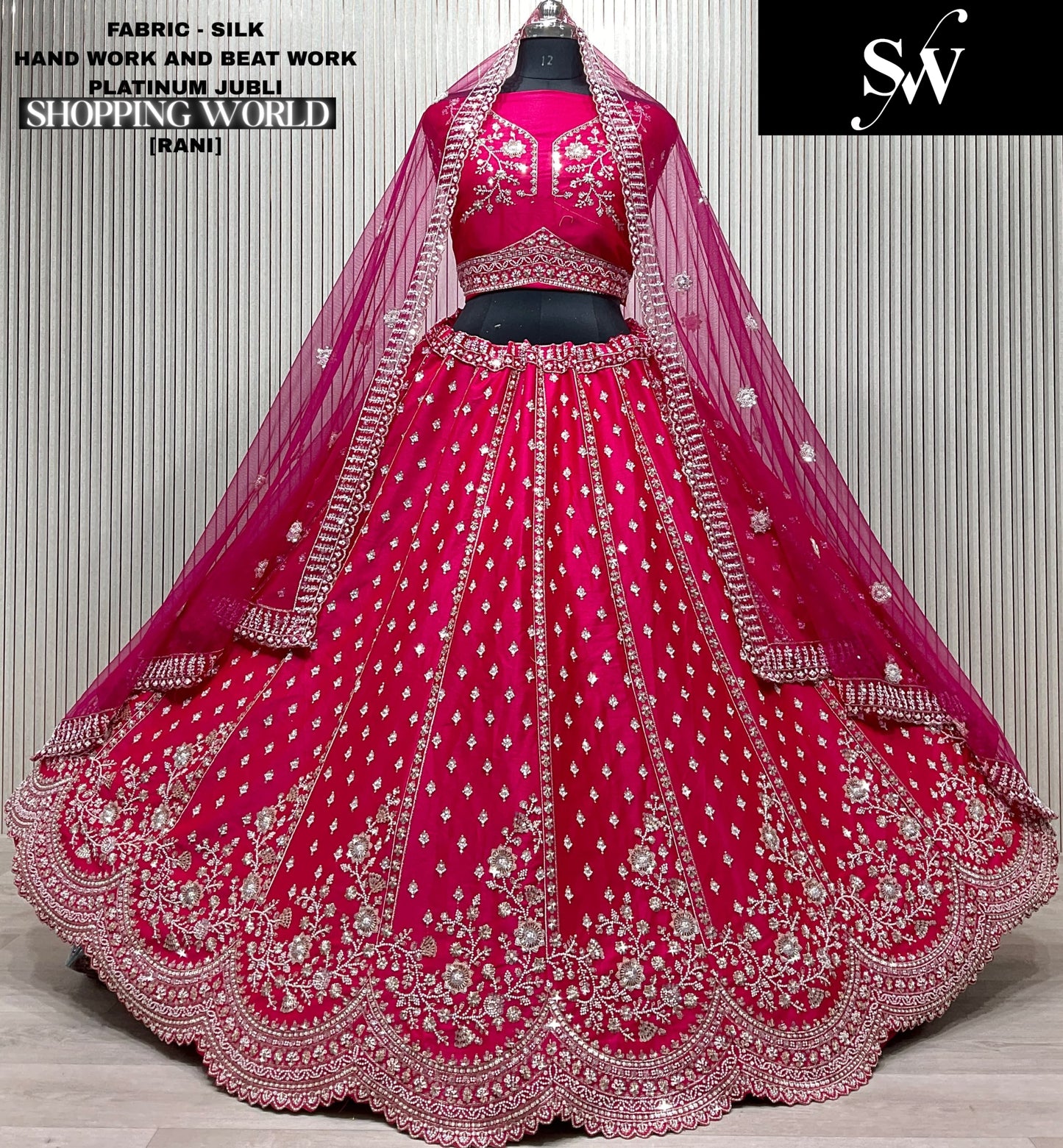 Khoobsurat red Silk Bridal Lehenga