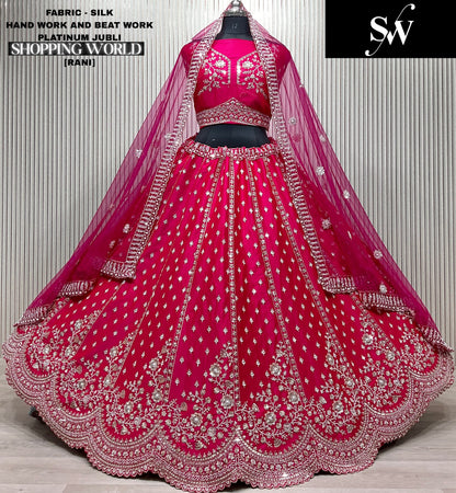 Khoobsurat red Silk Bridal Lehenga
