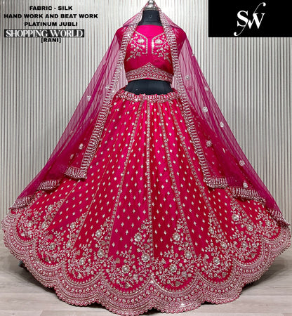 Khoobsurat red Silk Bridal Lehenga
