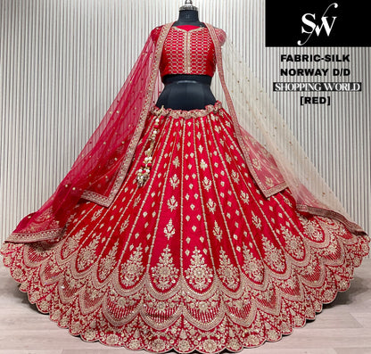 Beautiful red Silk Bridal Lehenga