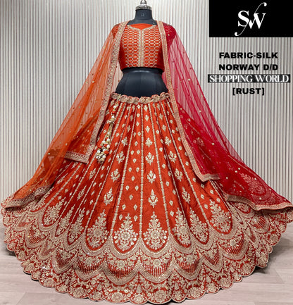 Beautiful red Silk Bridal Lehenga