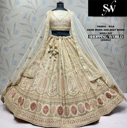 Gorgeous Rani pink Velvet Silk peacock Double Duptta Bridal Lehenga