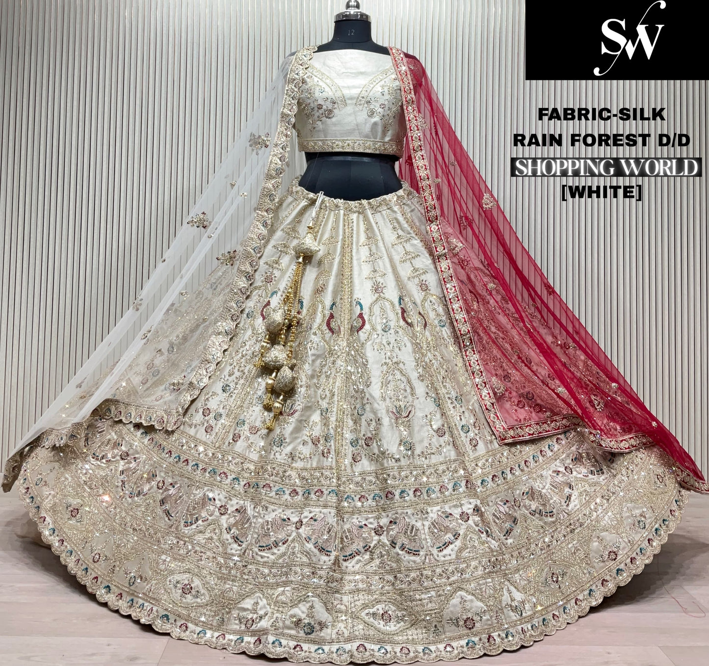 Designer red Silk gajraj Lehenga
