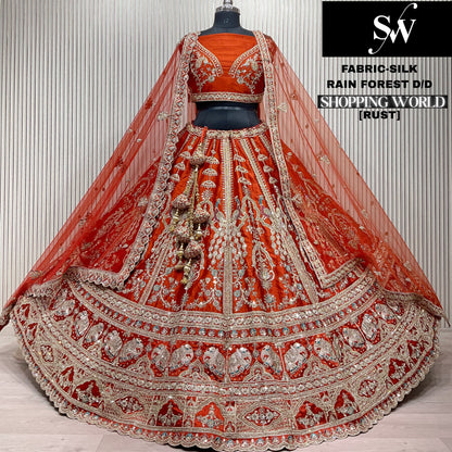 Designer red Silk gajraj Lehenga
