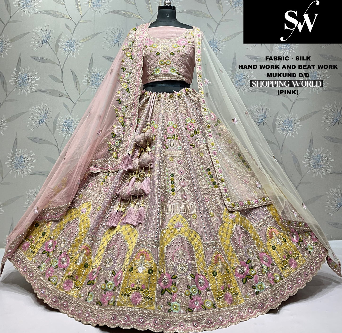 Fantastic pink Silk Lehenga