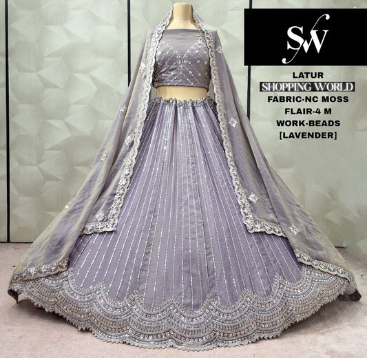 Fantastic Lavender Nc moss Lehenga