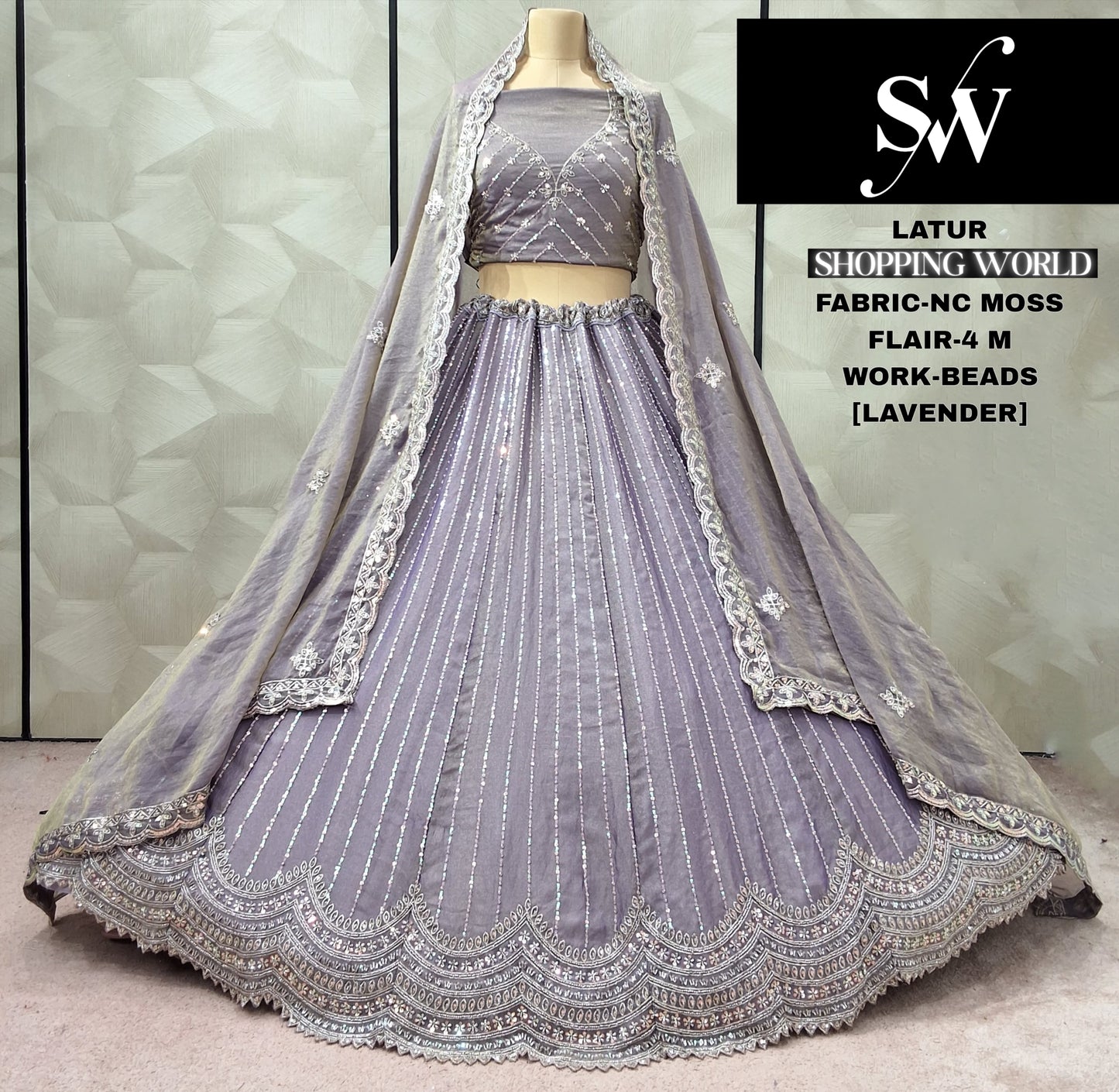 Attractive pista green Nc moss Lehenga