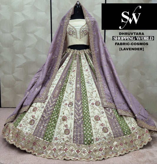 Charming Lavender Cosmos Lehenga
