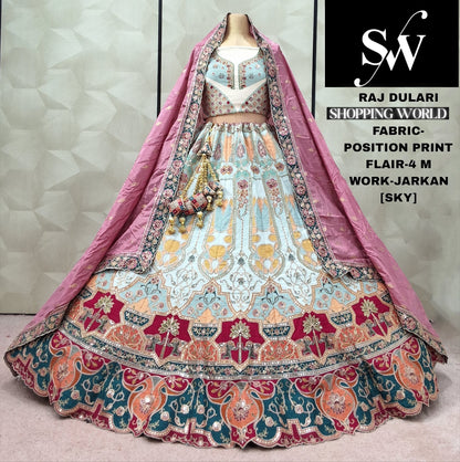 Stunning pink position paint Jarkan Lehenga