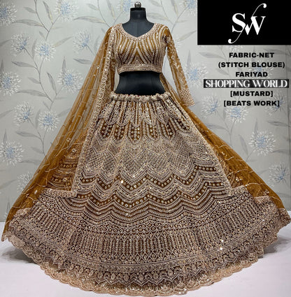 Elegant Rani pink Beats Work Net crop top Lehenga