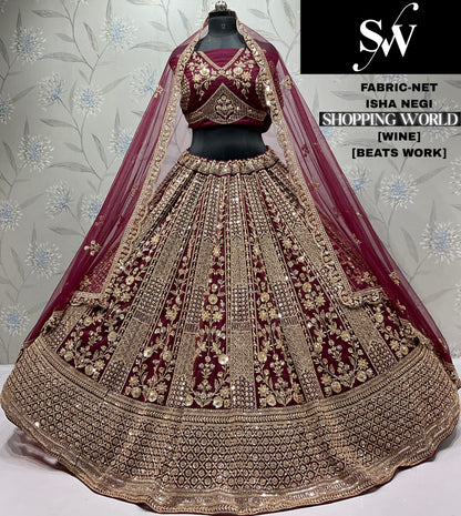 Charming blue Net Lehenga