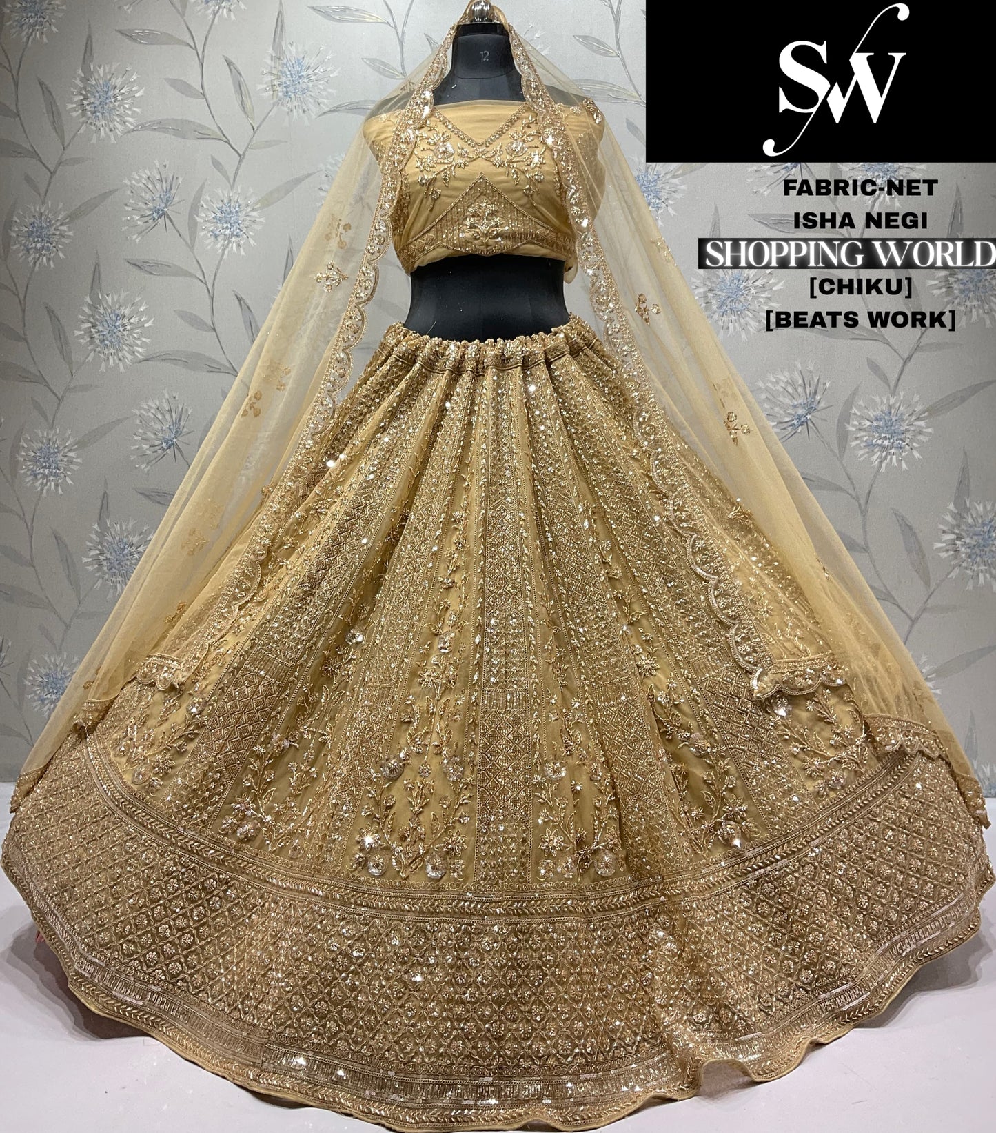 Charming blue Net Lehenga