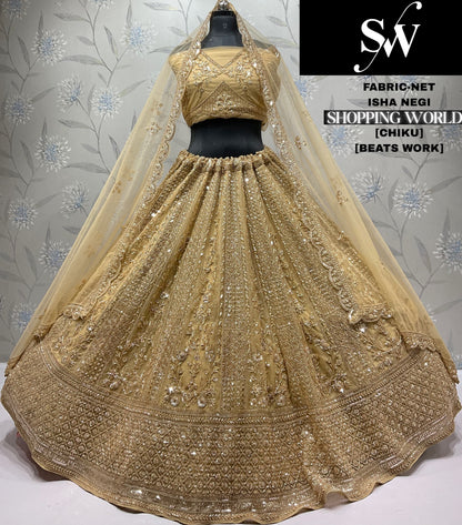 Charming blue Net Lehenga