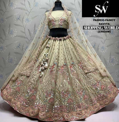 Lavishing Cream white Fancy Lehenga