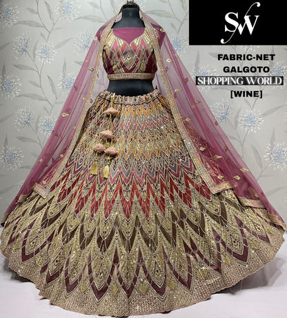 Good looking wine Net Lehenga