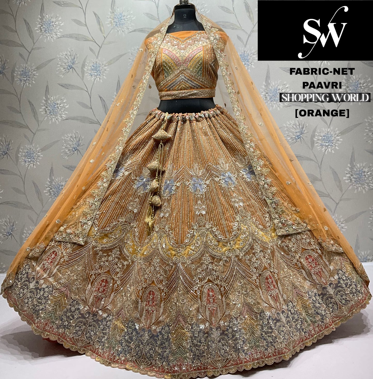 Fabulous Mehendi green Net lehenga