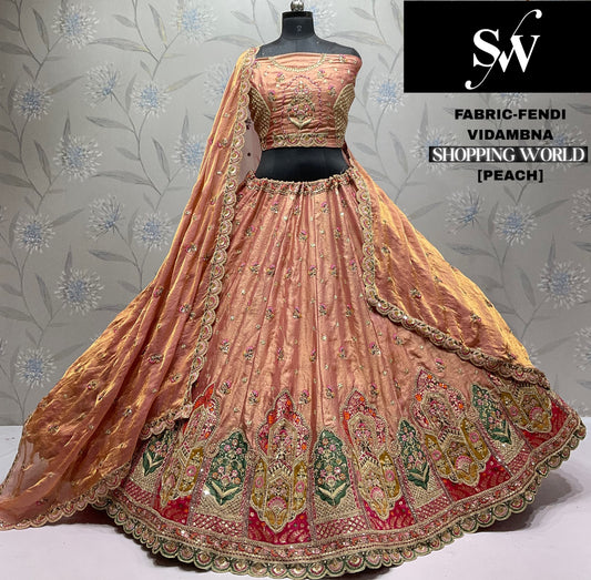 Fabulous Peach Fendi Lehenga