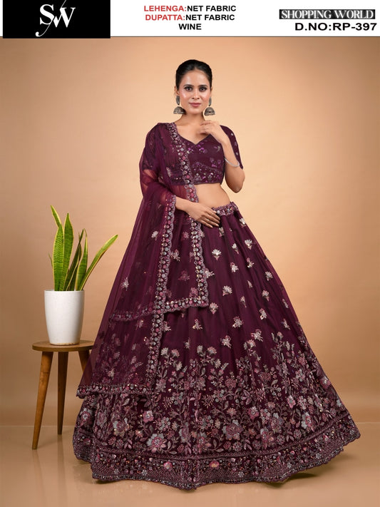 Fantastic wine Net Lehenga