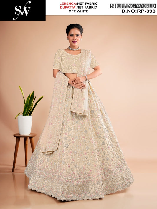Awesome off white Net Lehenga
