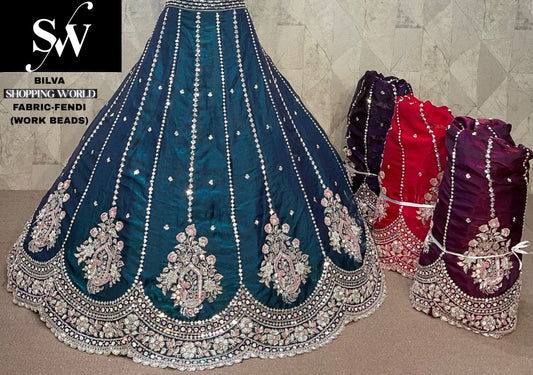 Attractive Blue Fendi Lehenga