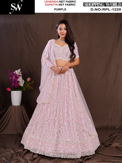 Pretty pink Net Lehenga