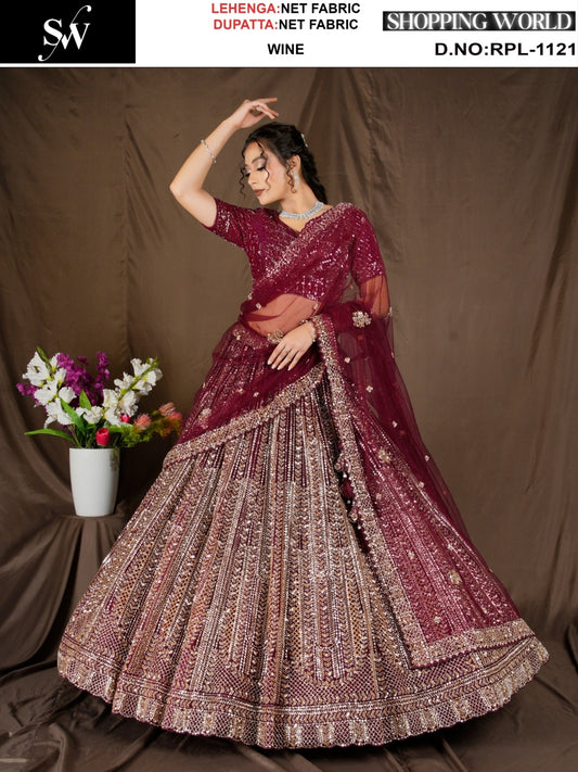 Awesome Wine Net Lehenga