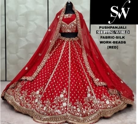 Something Different Red Silk Bridal Lehenga