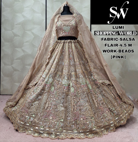 Attractive pink Salsa lehenga